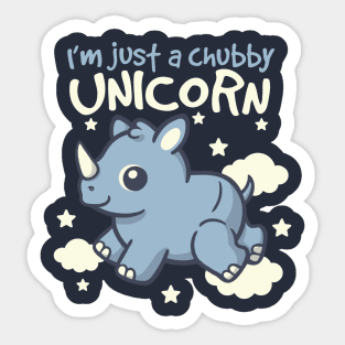 Rhino chubby unicorn Sticker